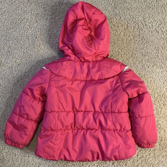 London Fog Infant Toddler Girls Jacket 24M Hooded Pink Zip Up Warm EUC - Picture 10 of 12